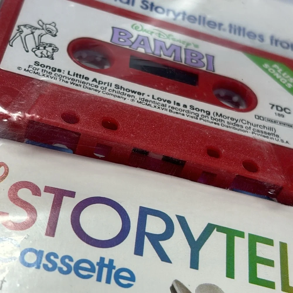 Walt Disney Bambi Storyteller Cassette and Book Read Along 1977 Vintage